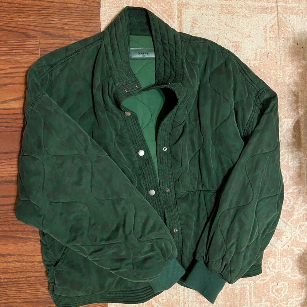 Blank NYC green animal print coat